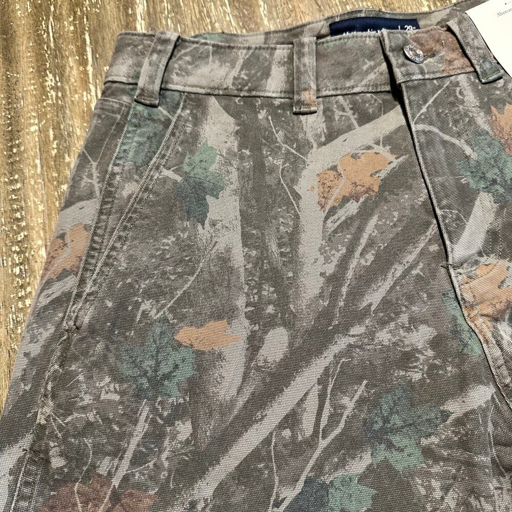 Abercrombie Loose Fit Camo Carpernter Workwear Canvas Pants 29W x 32L (30W x 31) - Picture 3 of 15